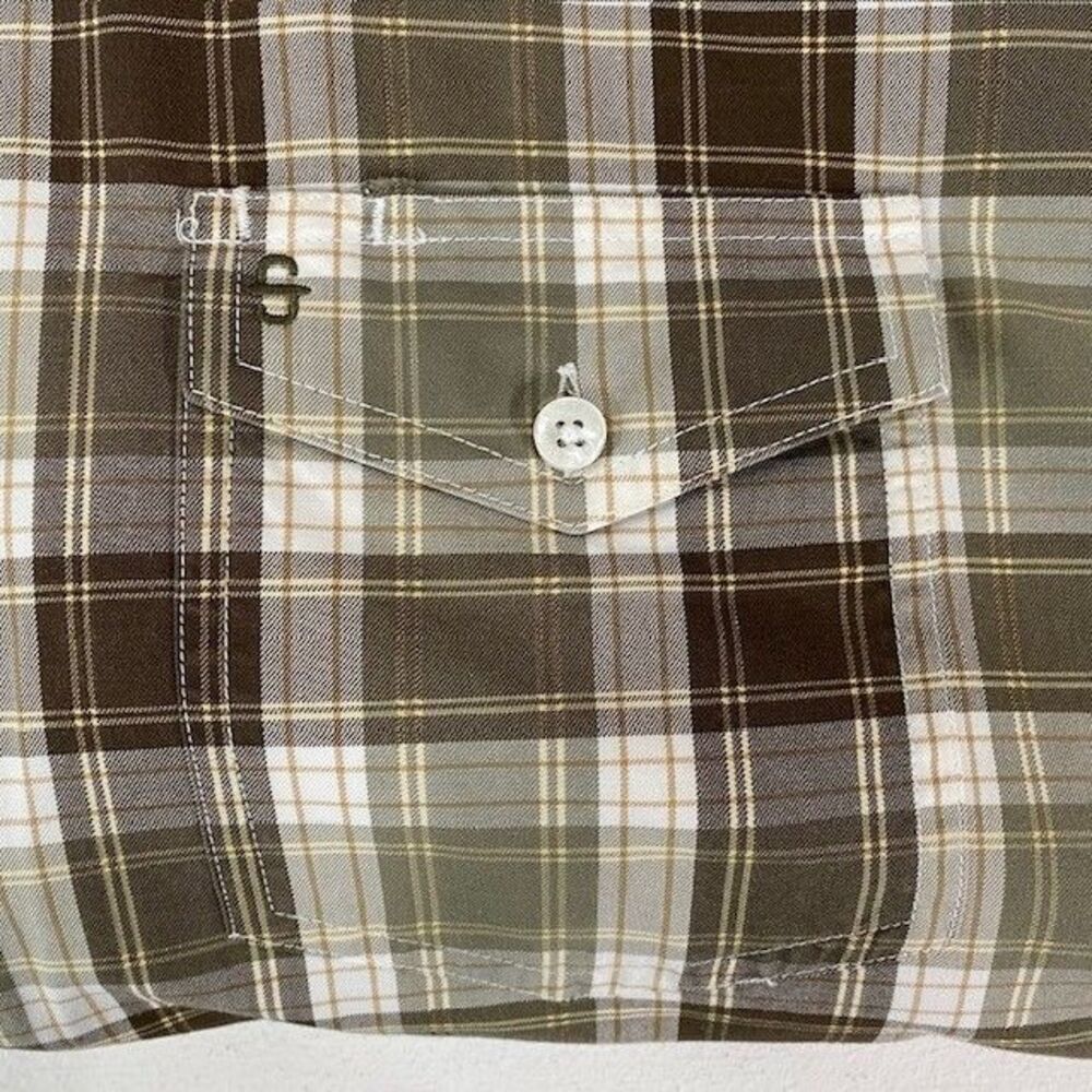 Stetson Men's Classic Plaid Button Down Shirt Dual Chest Pockets Casual XL - Picture 6 of 11